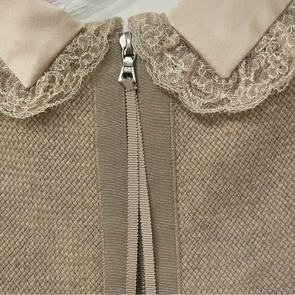 Vintage Marc Jacobs Fitted Cashmere Blouse with Back Zipper  - Grey - Picture 3 of 13